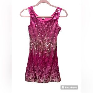 Costume USA Purple/Pink and Silver Child’s Large (12-14) Sequin Dress NWOT